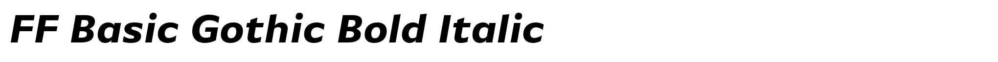 FF Basic Gothic Bold Italic image